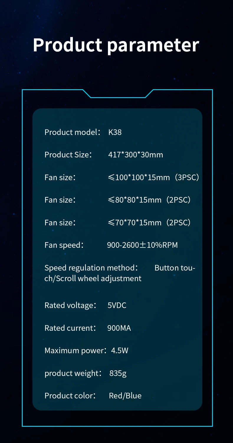 Laptop Cooling Pad Notebook  17inch Gaming