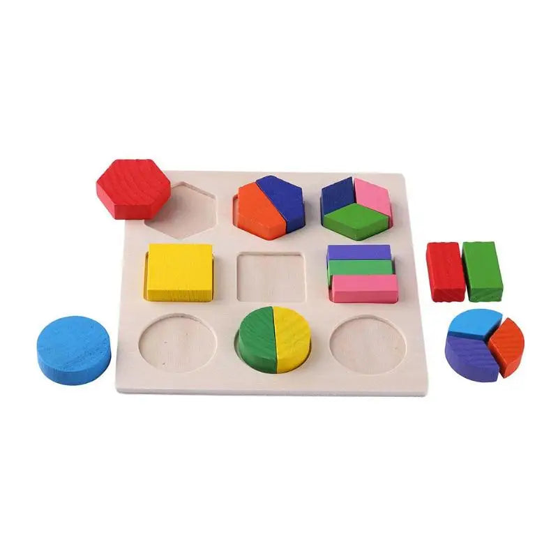 Wooden Geometric Shapes Montessori Puzzle
