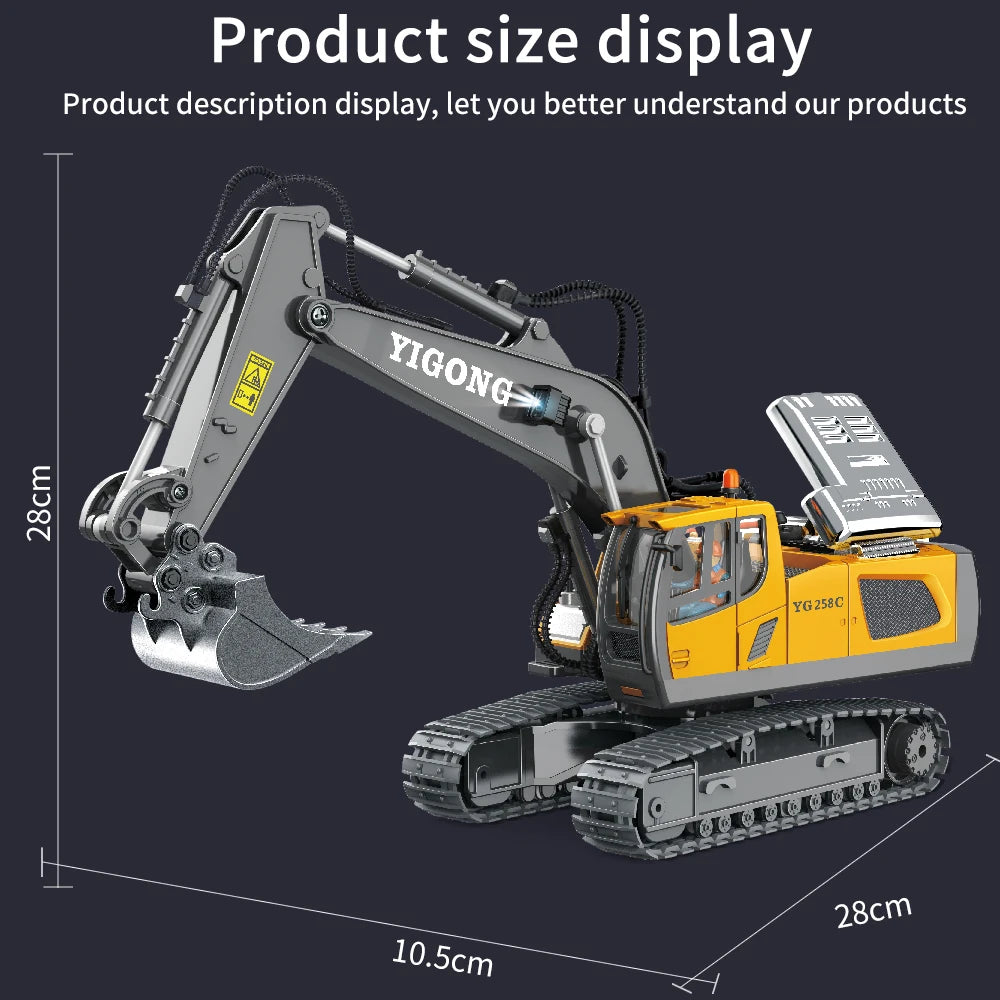 Excavator Dump Truck RC Model Car Toy 2.4G Remote Control