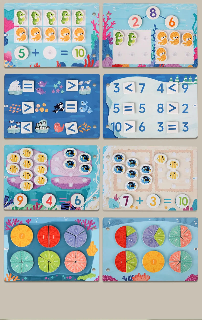 New Montessori Scene Stickers for Children DIY Hand