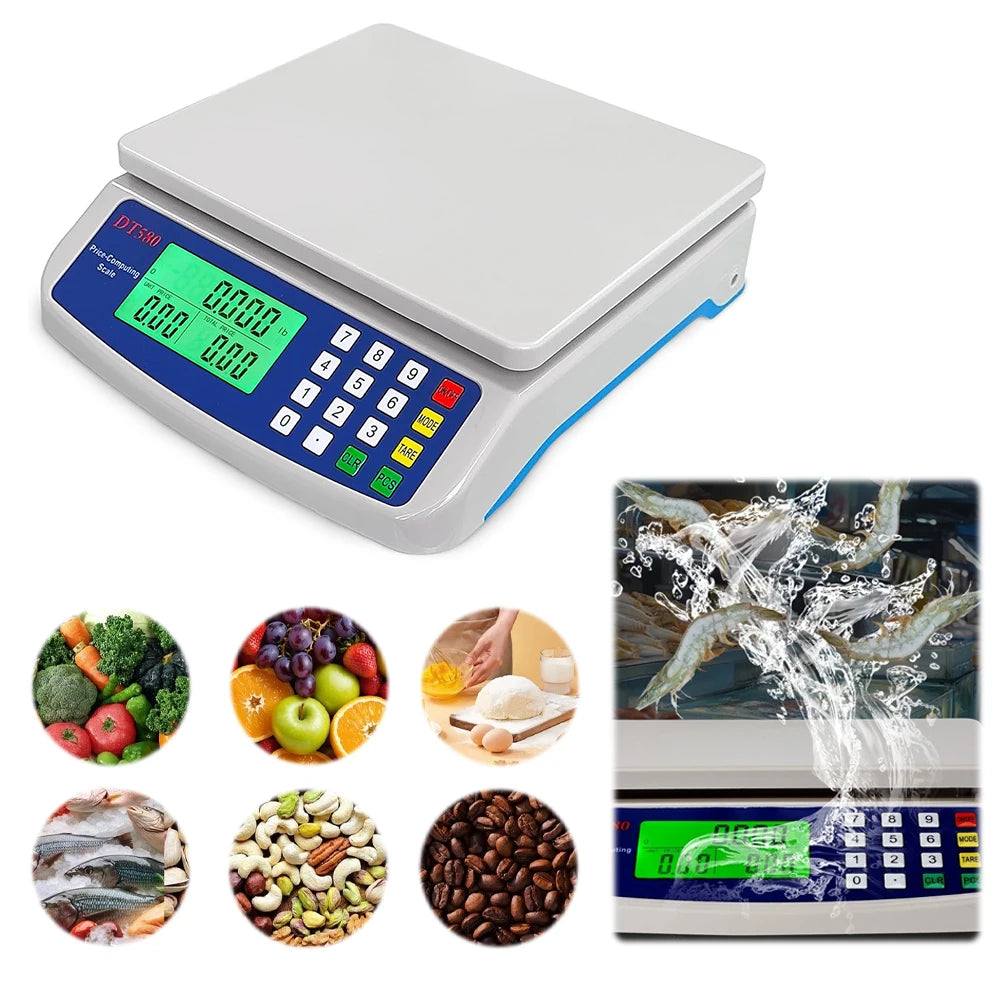 40kg/1g Price Computing Scale LCD Display