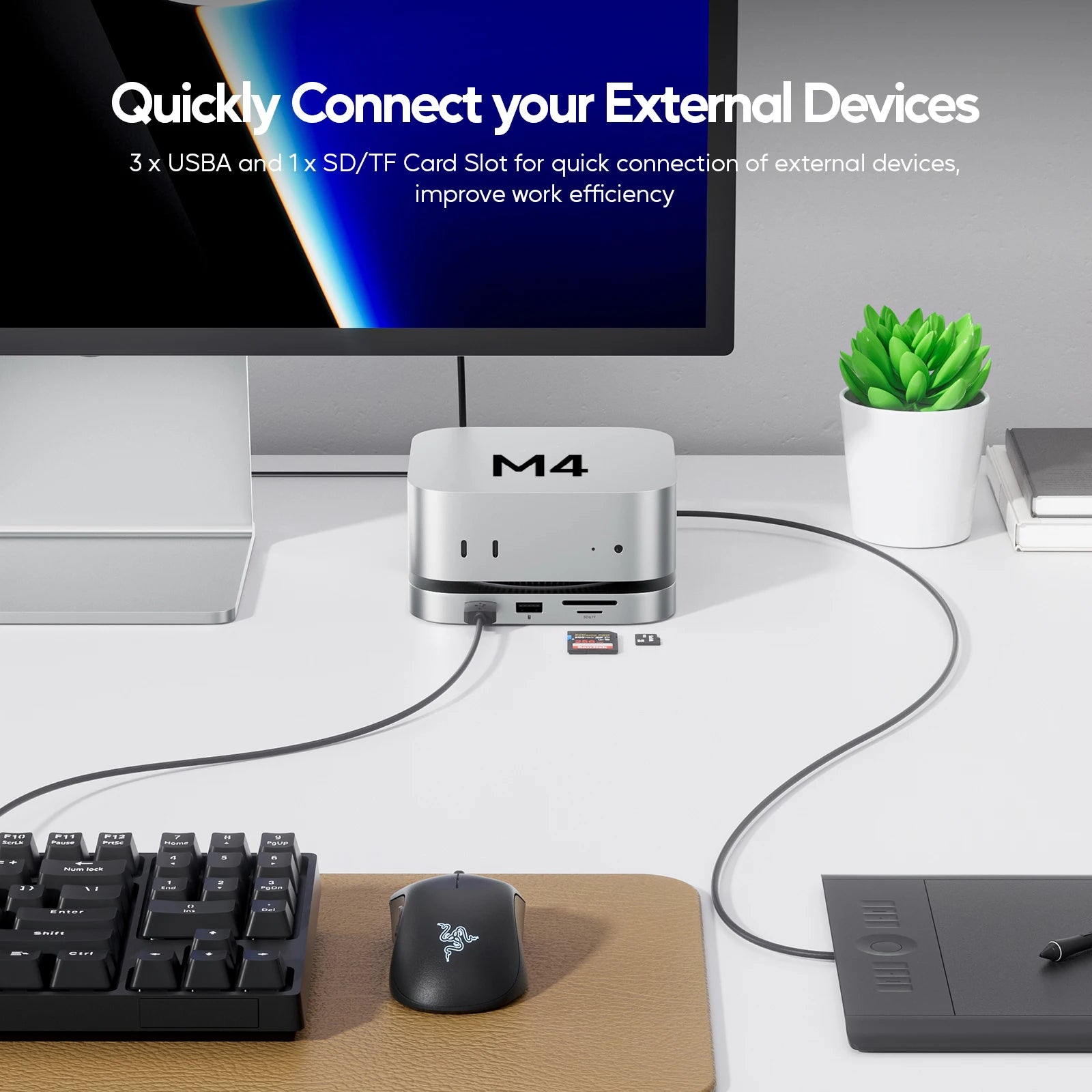 Mac Mini M4 Dock with 4TB SSD Enclosure,