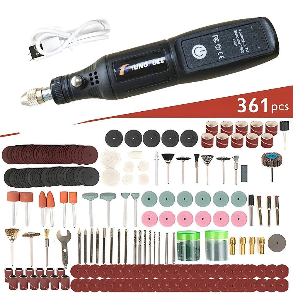 Mini Electric Drill USB Wireless Mini Handheld Drill Rotary Tool