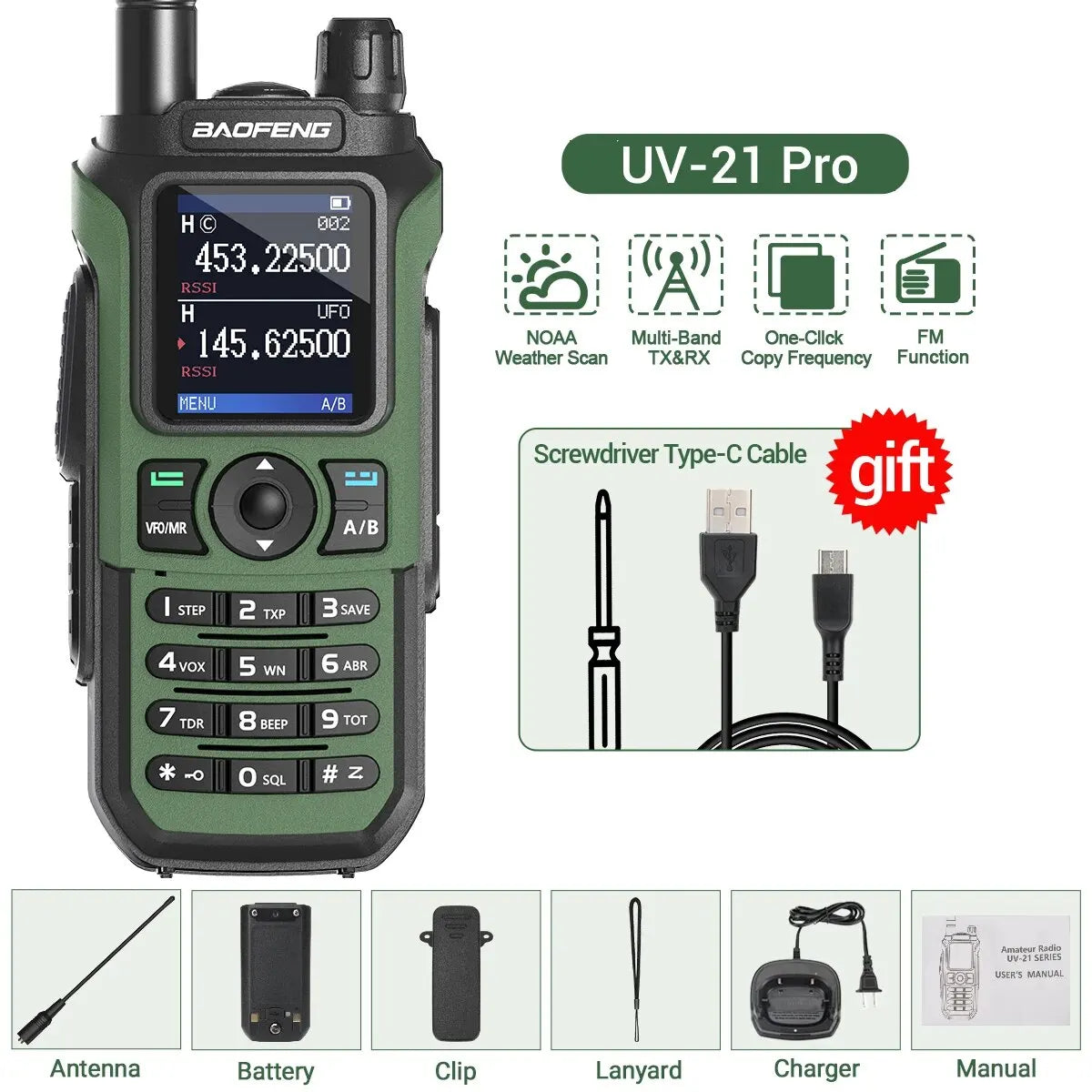 Walkie Talkie 16 KM Baofeng UV 21 Pro