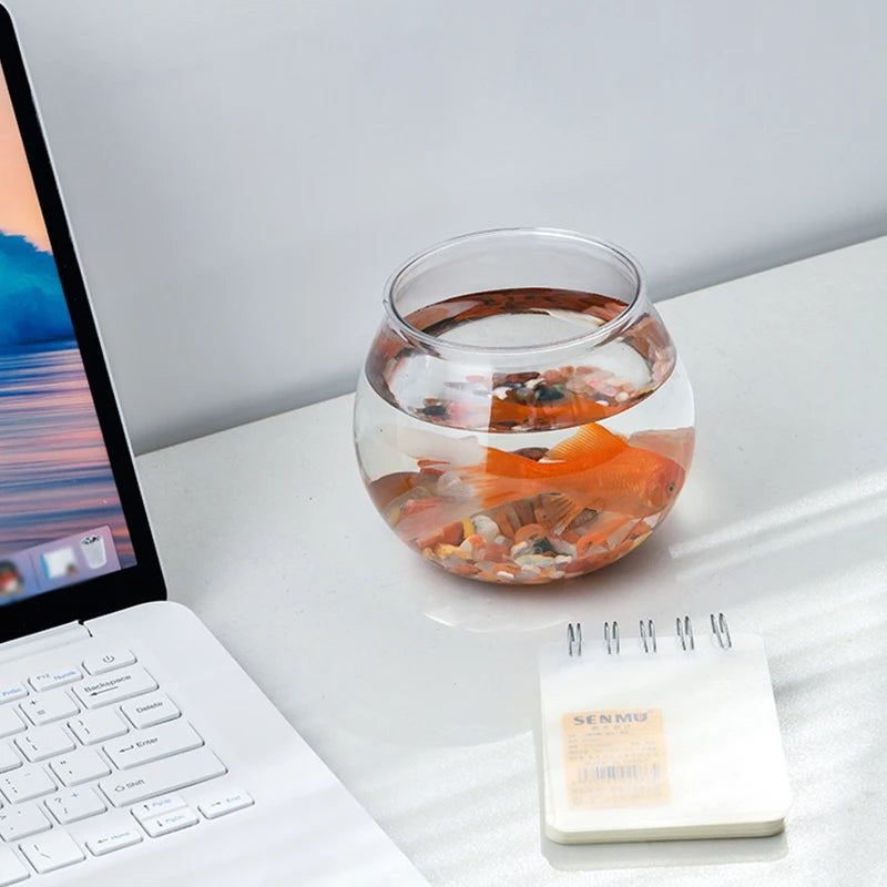 Transparent Round Ornamental Fish Tank