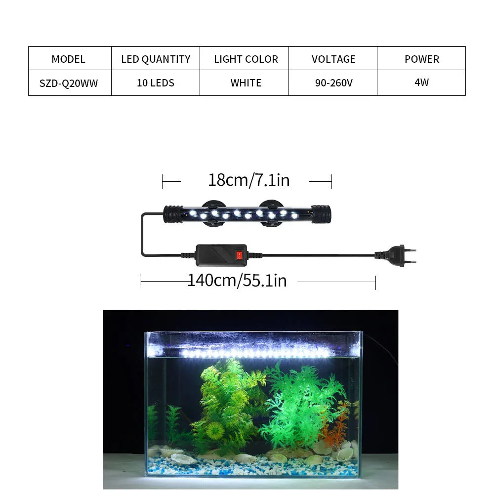 Waterproof Submersible Fish Tank Lamp
