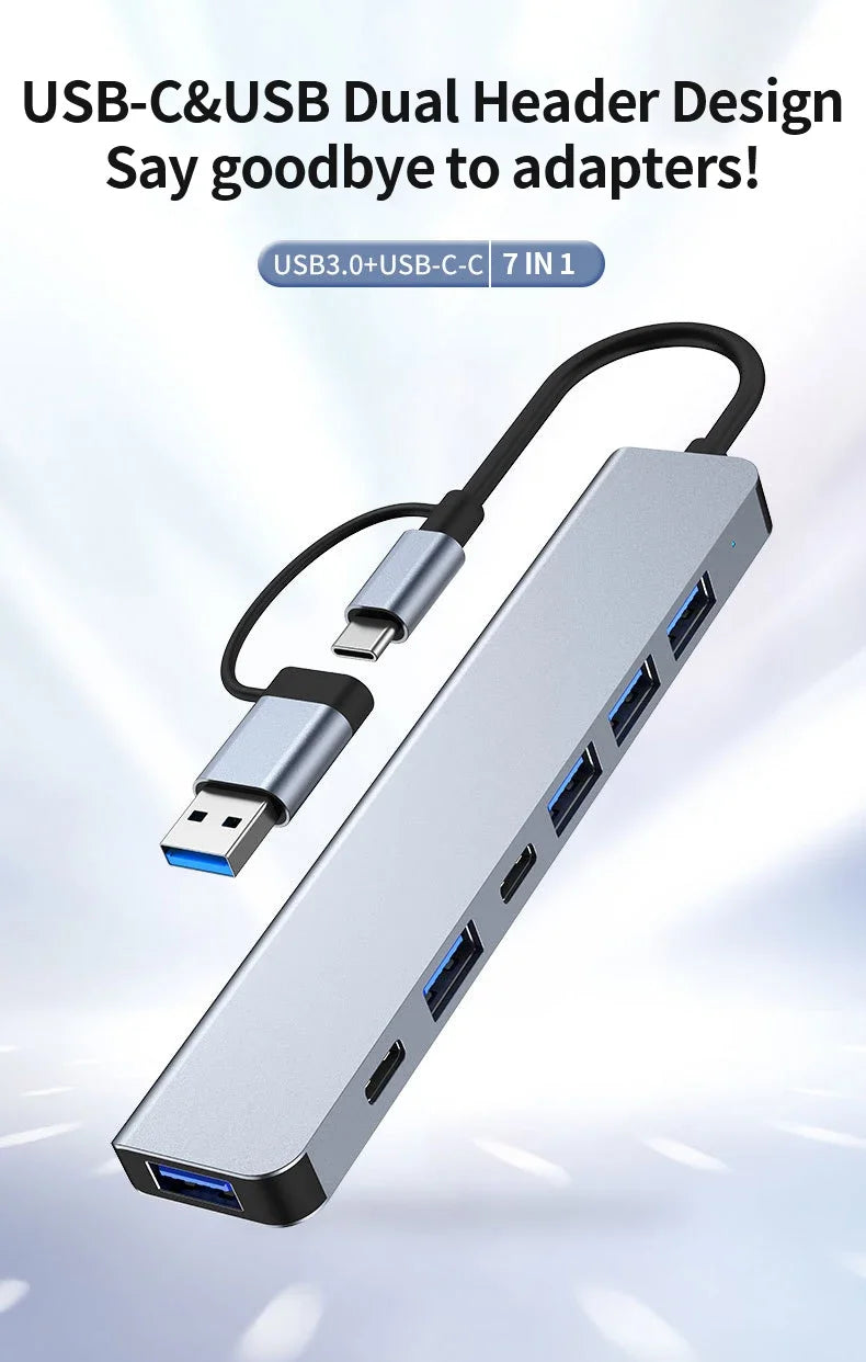 USB C Hub USB Splitter 7 in 1