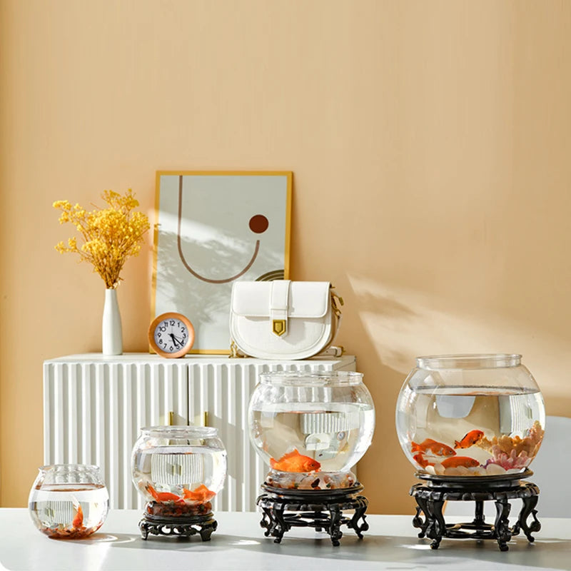 Transparent Round Ornamental Fish Tank