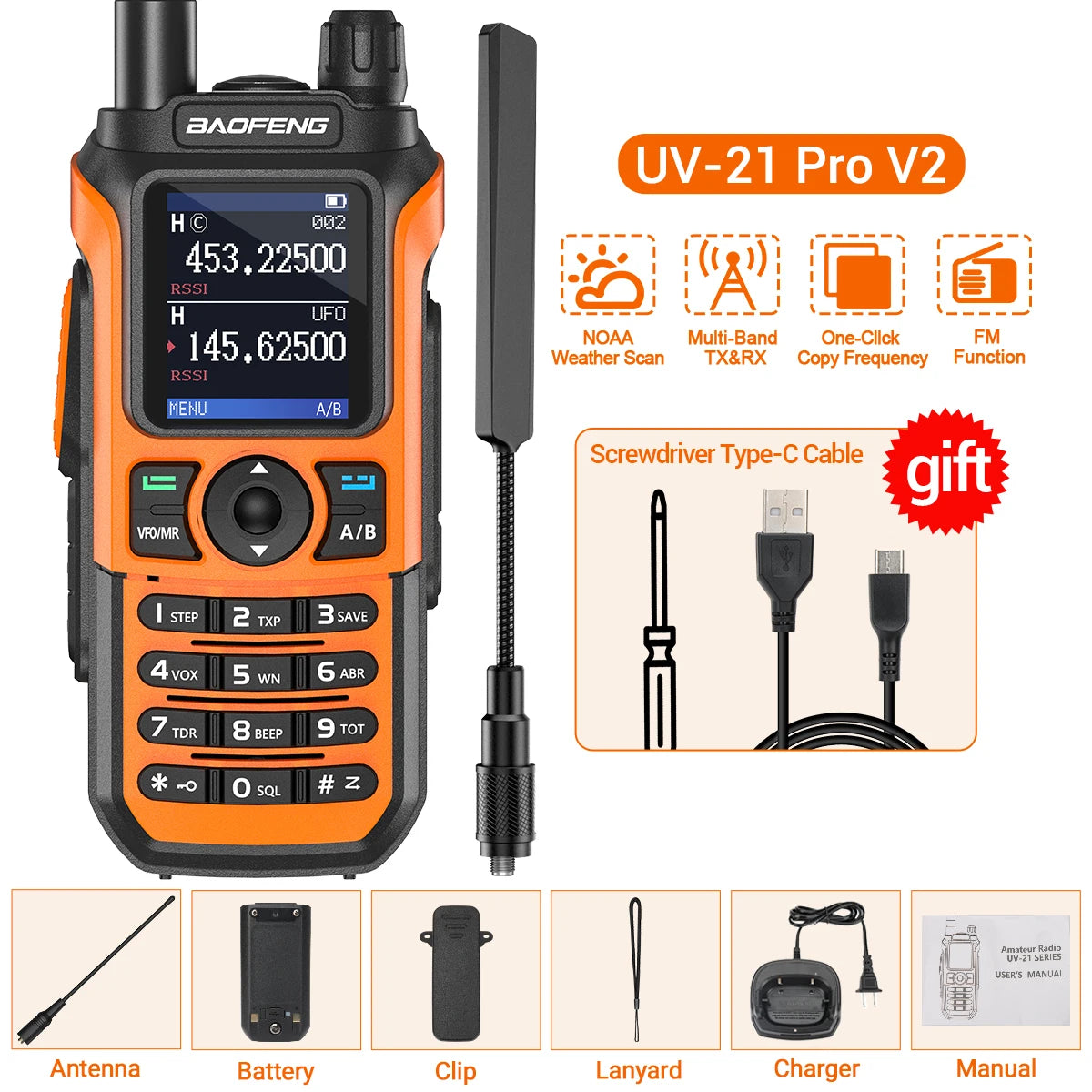 Walkie Talkie 16 KM Baofeng UV 21 Pro