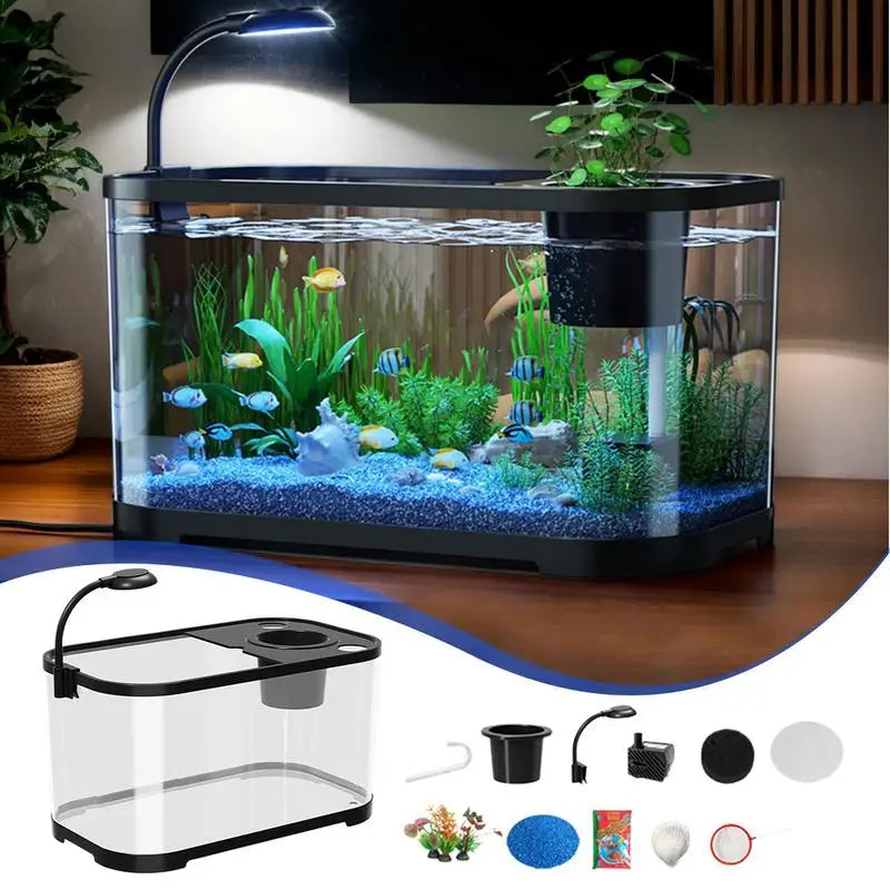 Aquarium Kit Small Betta Fish Tank