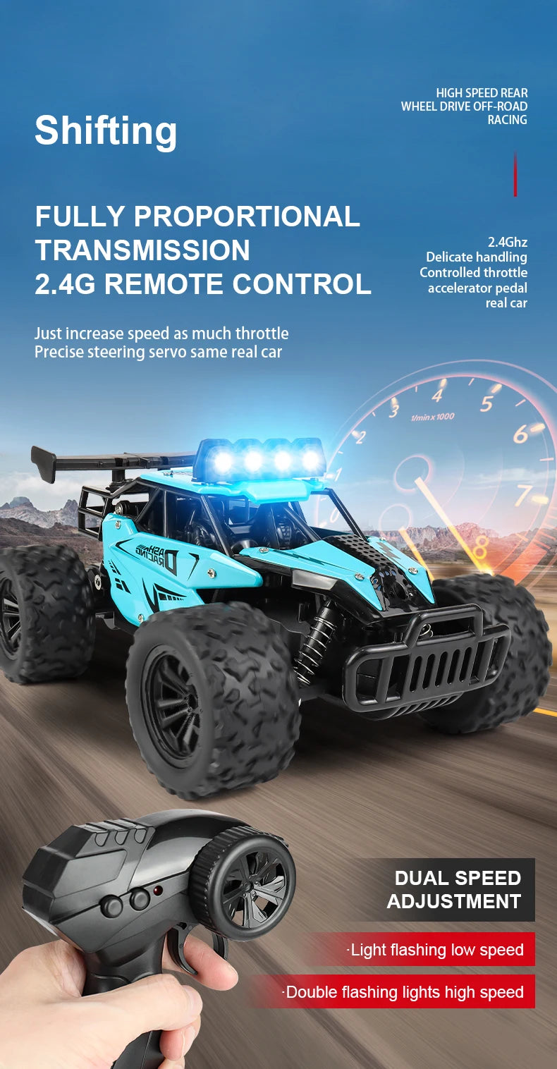 Racing Toy Car RC8 2.4GRC Proportional Throttle Alloy Remote Control Car