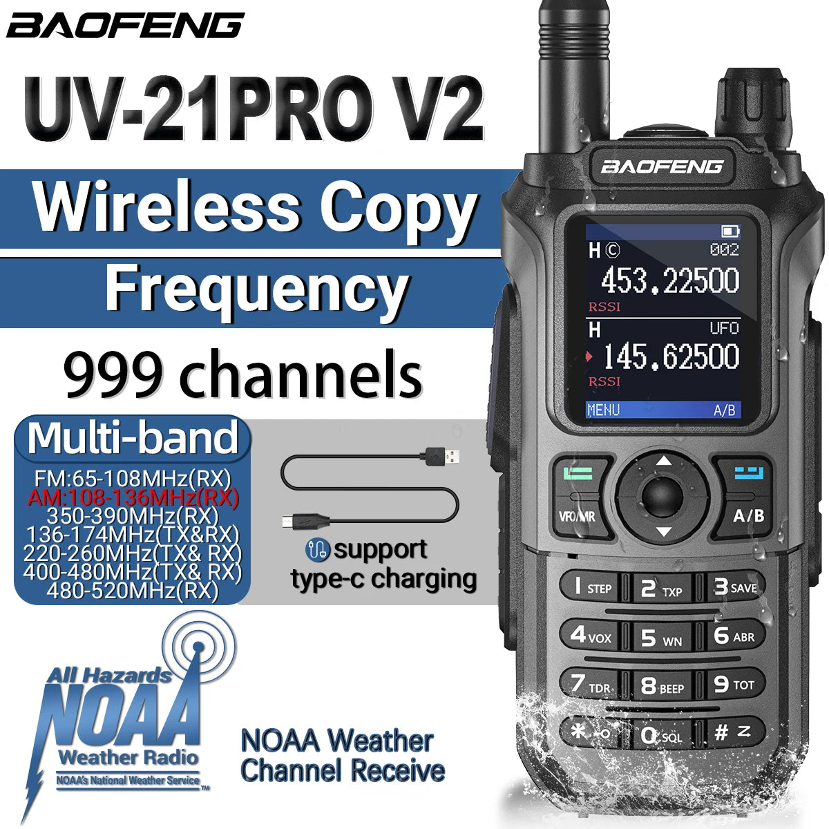 Walkie Talkie 16 KM Baofeng UV 21 Pro