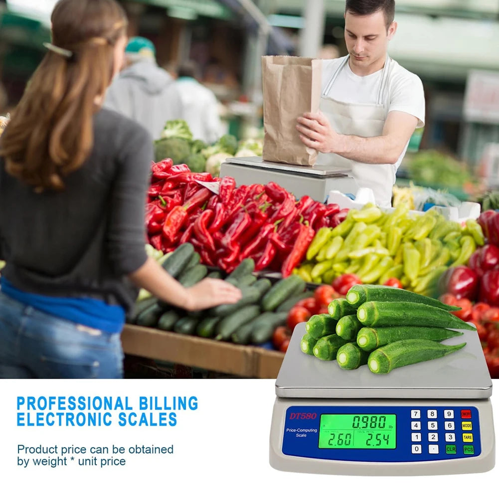 40kg/1g Price Computing Scale LCD Display