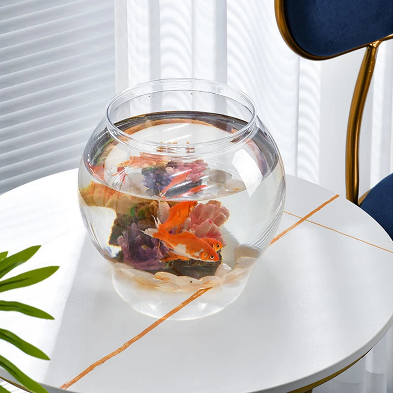 Transparent Round Ornamental Fish Tank