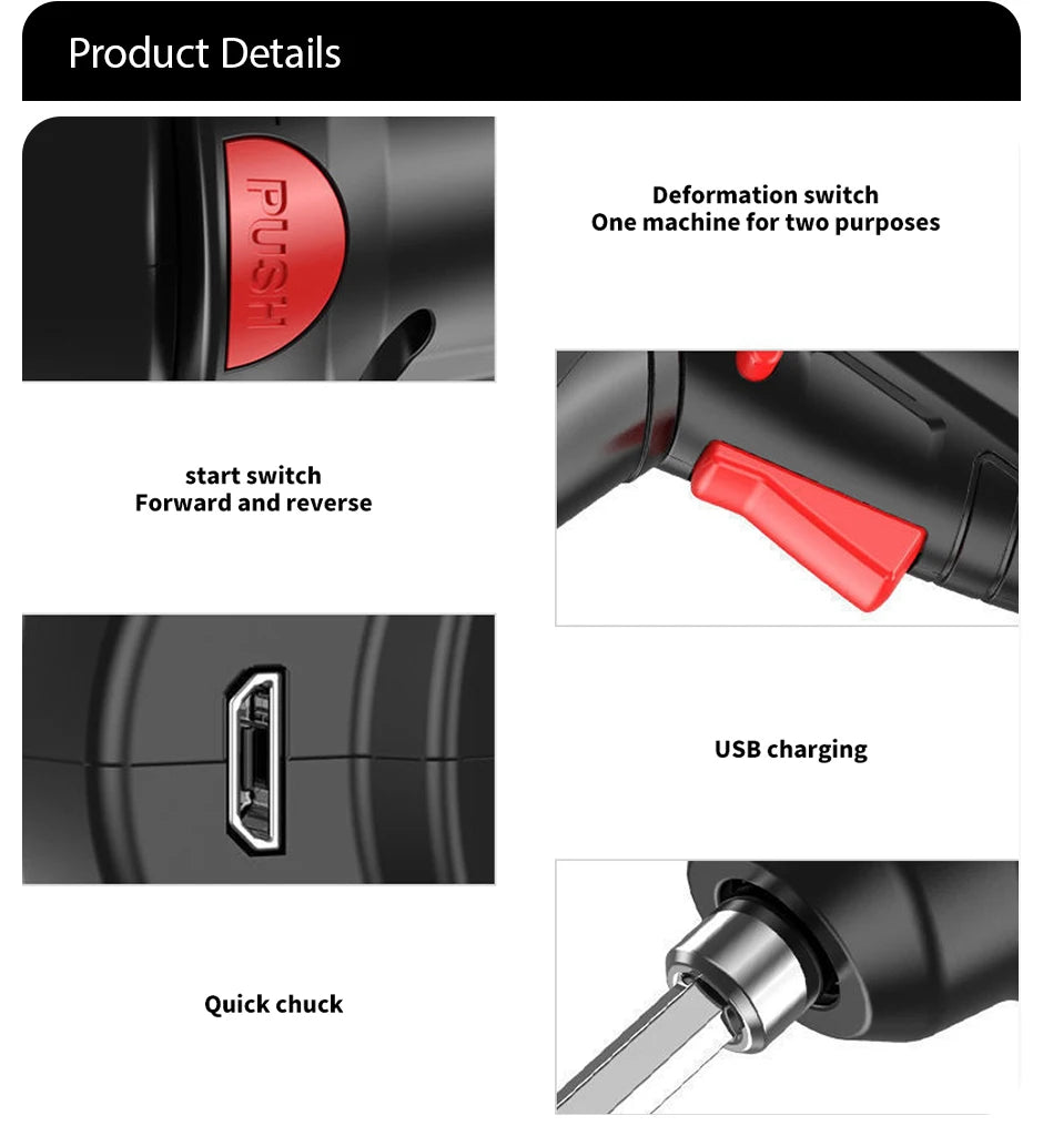 Electric screw driver Mini Household Electric Drill Rotated Cordless Screwdriver