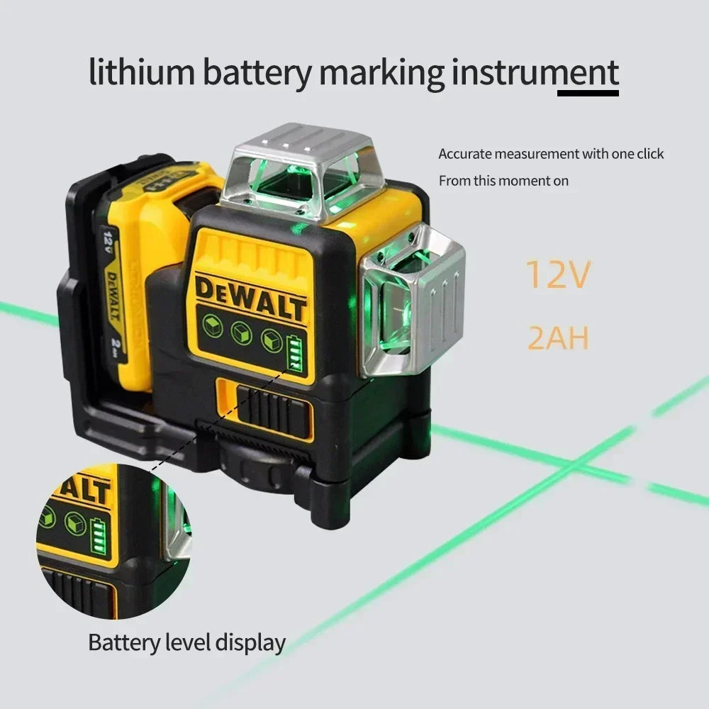 Dewalt Laser Level DW089LG 12 Lines 3 Sides*360 -12V Lithium Battery