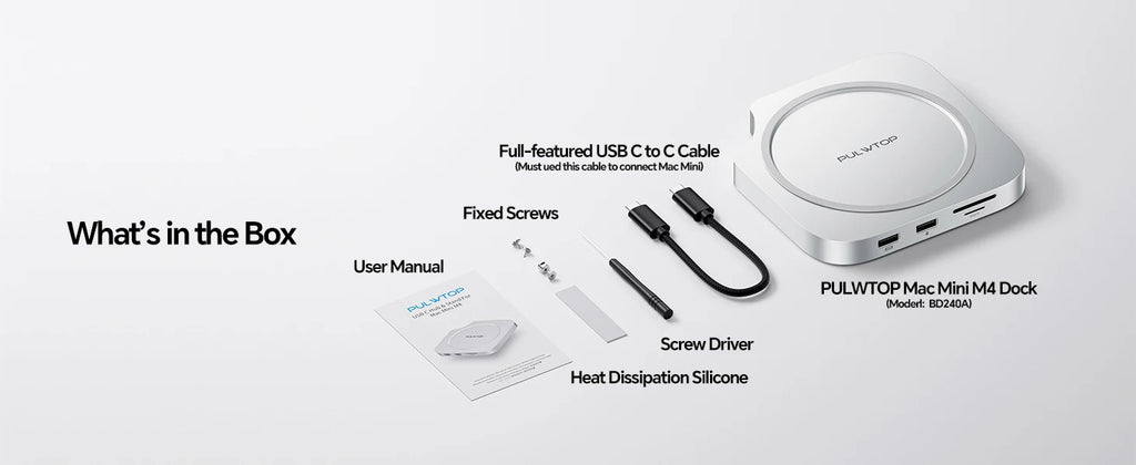 Mac Mini M4 Dock with 4TB SSD Enclosure,