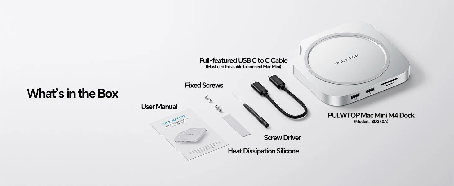 Mac Mini M4 Dock with 4TB SSD Enclosure,