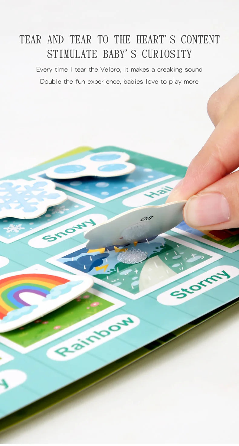 New Montessori Scene Stickers for Children DIY Hand