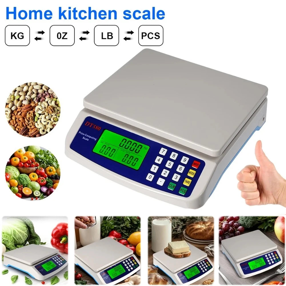 40kg/1g Price Computing Scale LCD Display