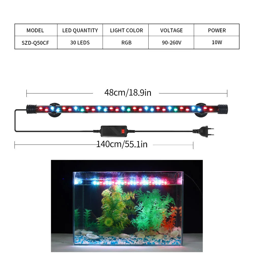 Waterproof Submersible Fish Tank Lamp