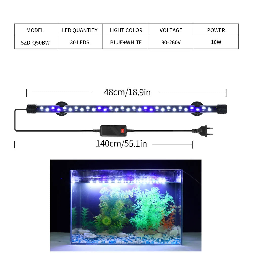 Waterproof Submersible Fish Tank Lamp
