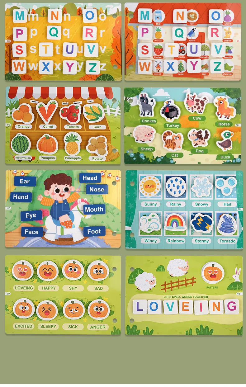 New Montessori Scene Stickers for Children DIY Hand