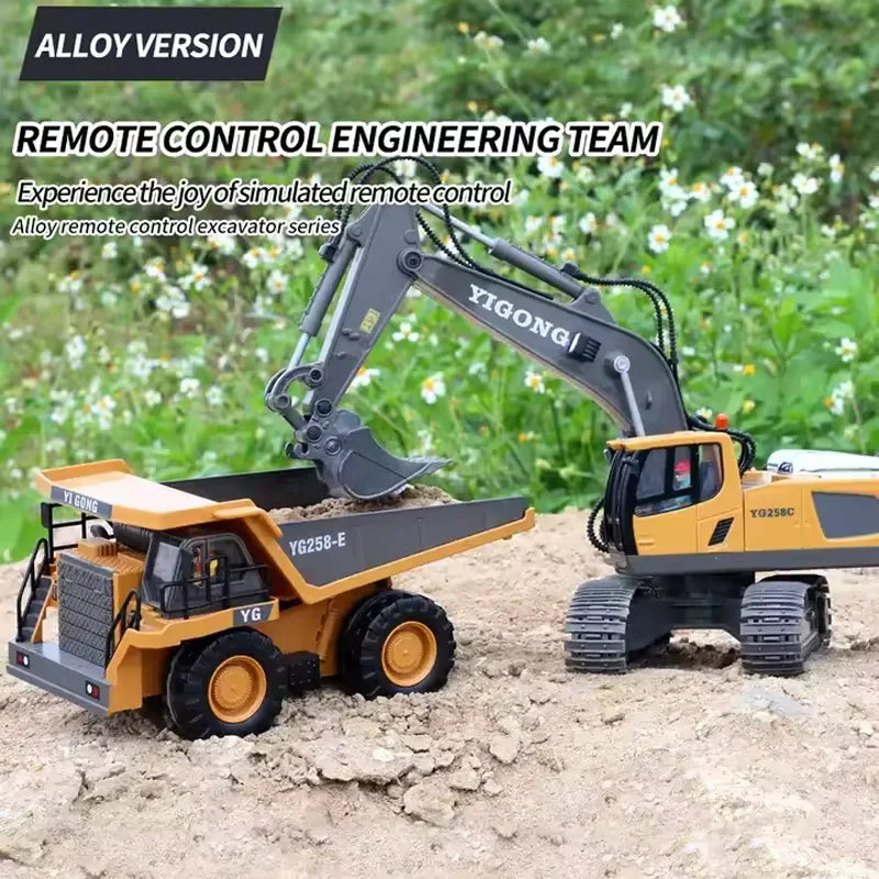 Excavator Dump Truck RC Model Car Toy 2.4G Remote Control