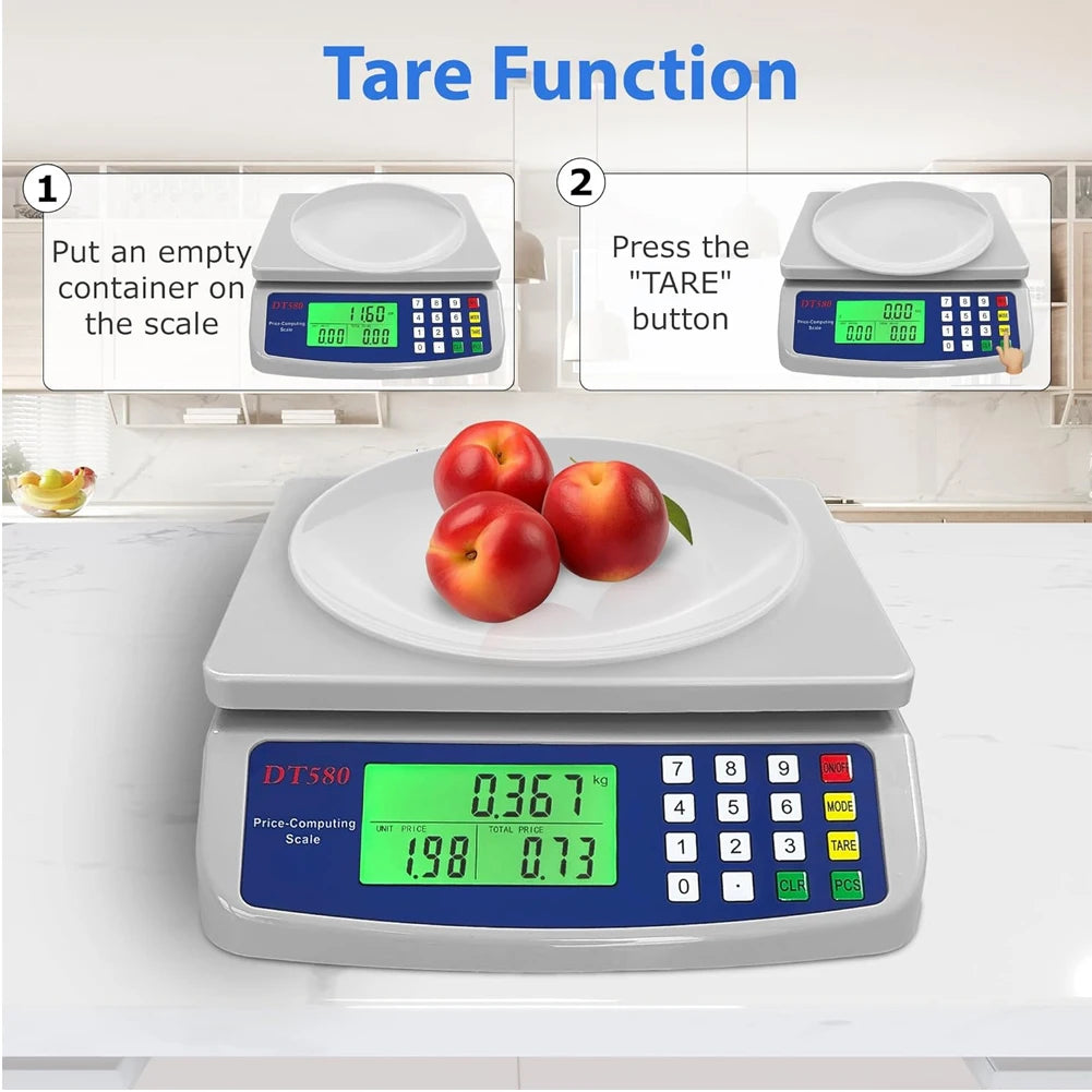 40kg/1g Price Computing Scale LCD Display