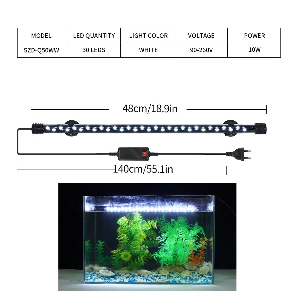 Waterproof Submersible Fish Tank Lamp