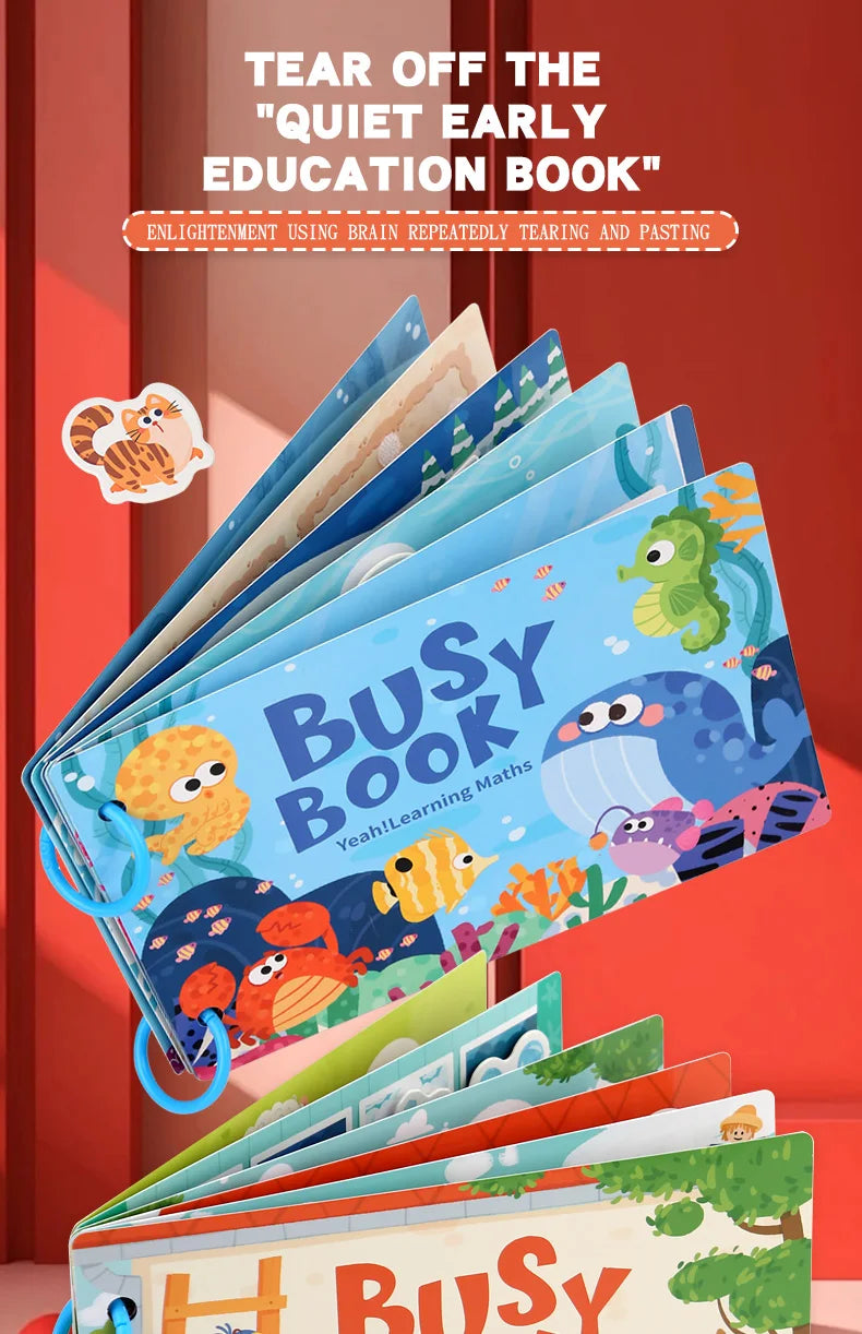 New Montessori Scene Stickers for Children DIY Hand