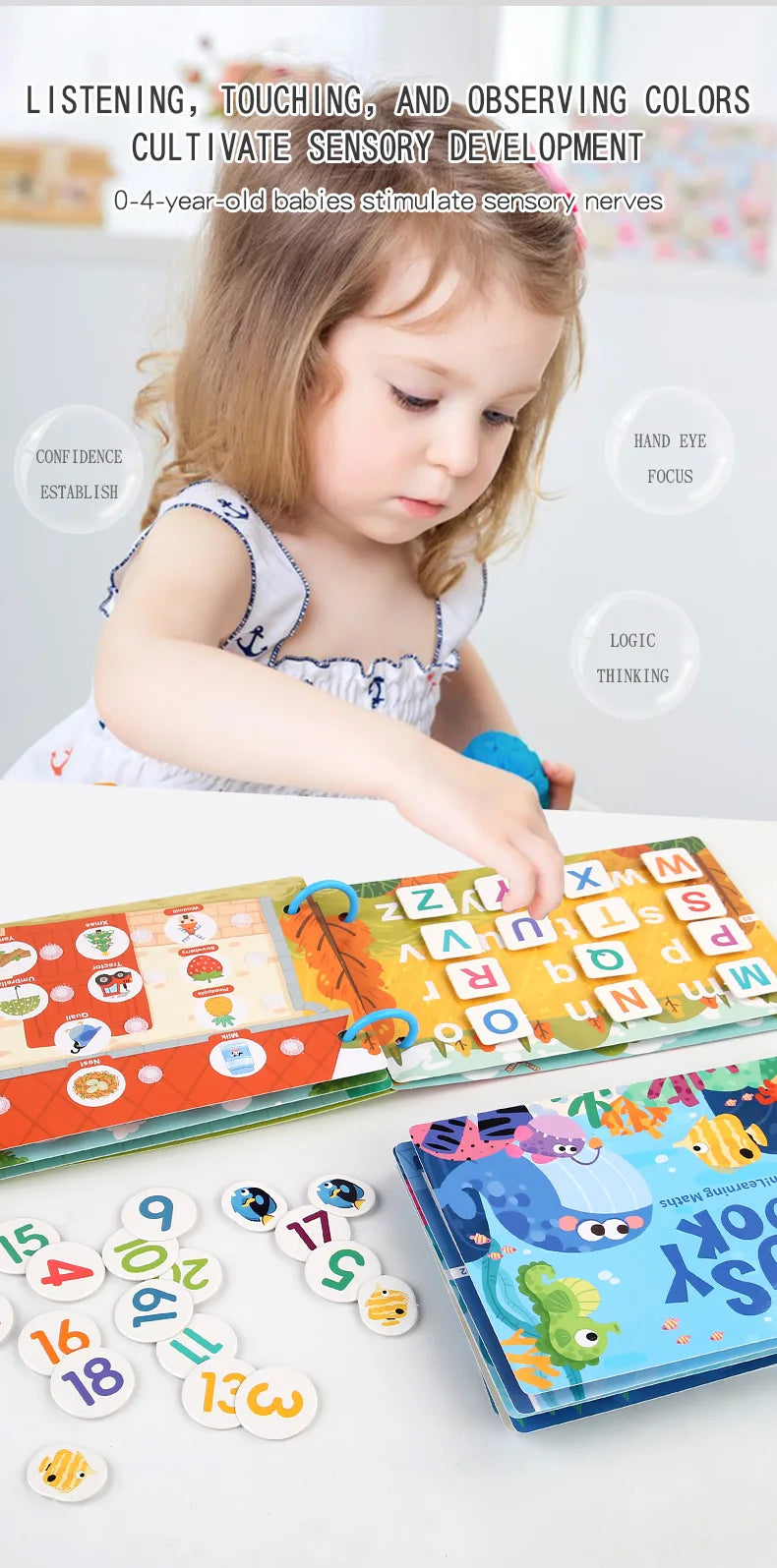New Montessori Scene Stickers for Children DIY Hand