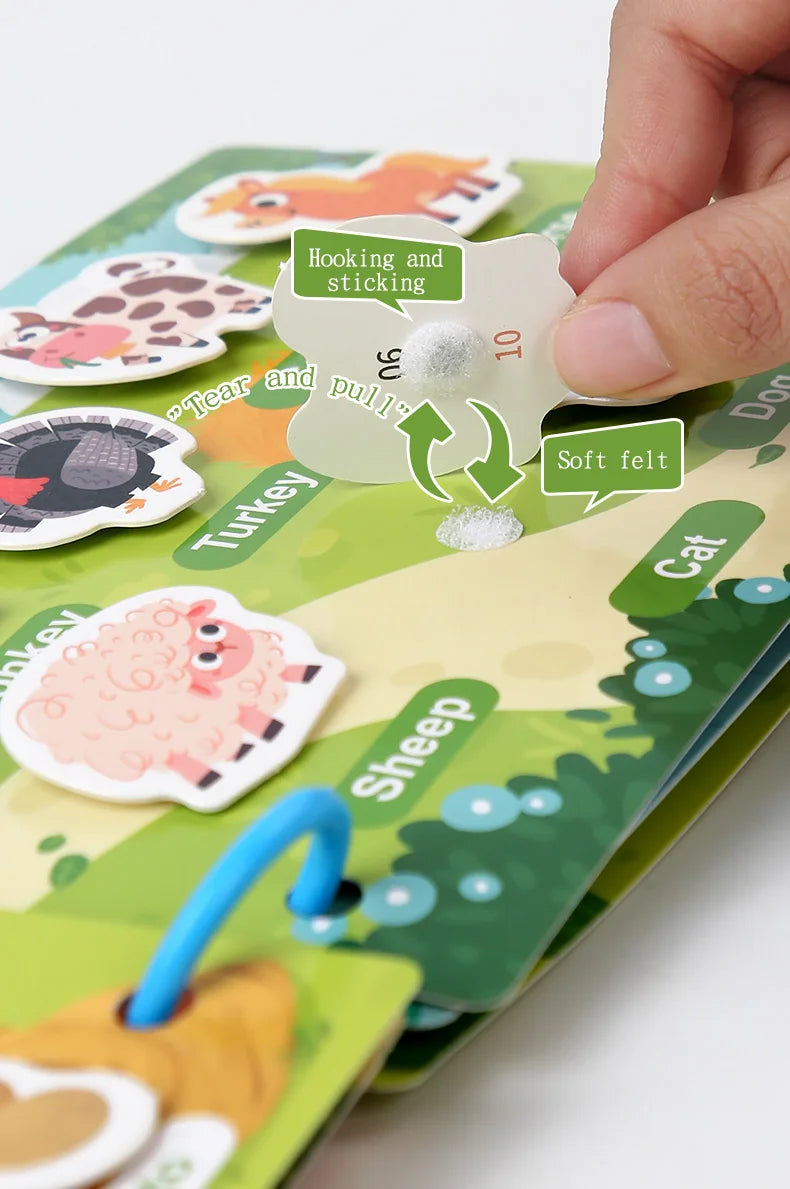 New Montessori Scene Stickers for Children DIY Hand