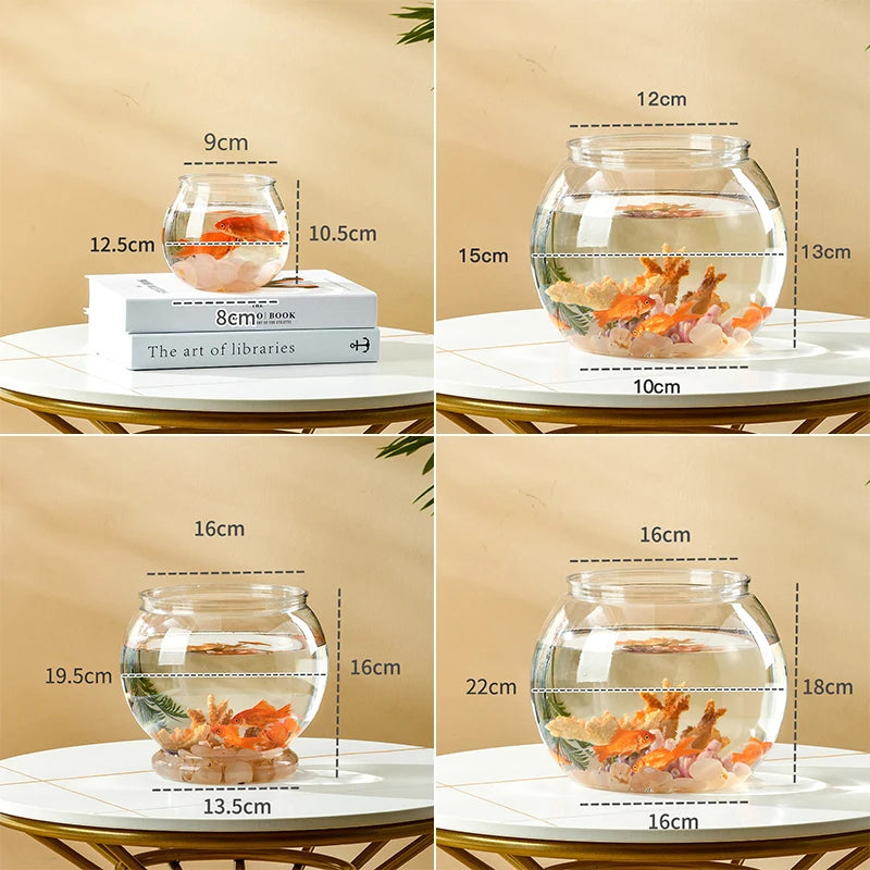 Transparent Round Ornamental Fish Tank