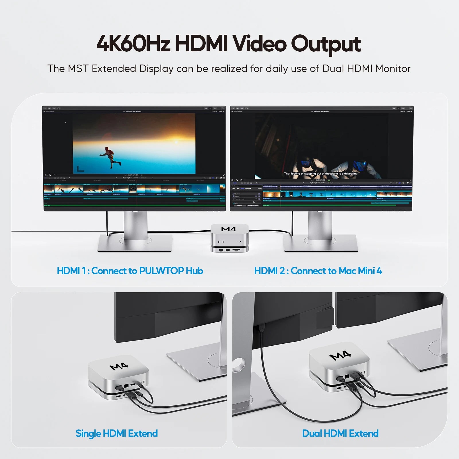 Mac Mini M4 Dock with 4TB SSD Enclosure,