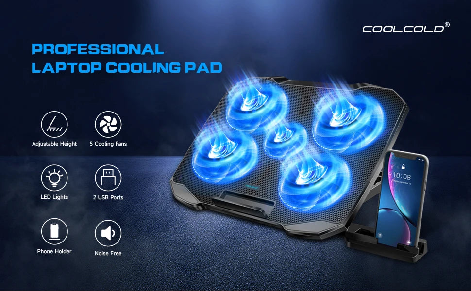 Cooler Stand Laptop Cooling pad for 12-17 Inch