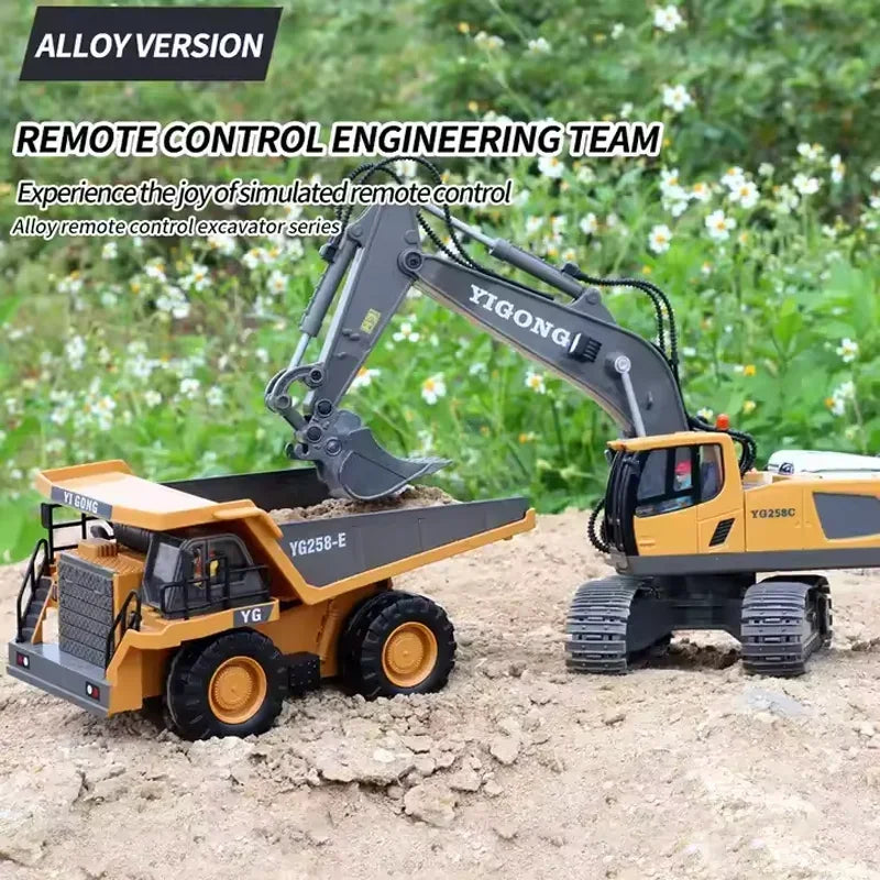 Excavator Dump Truck RC Model Car Toy 2.4G Remote Control