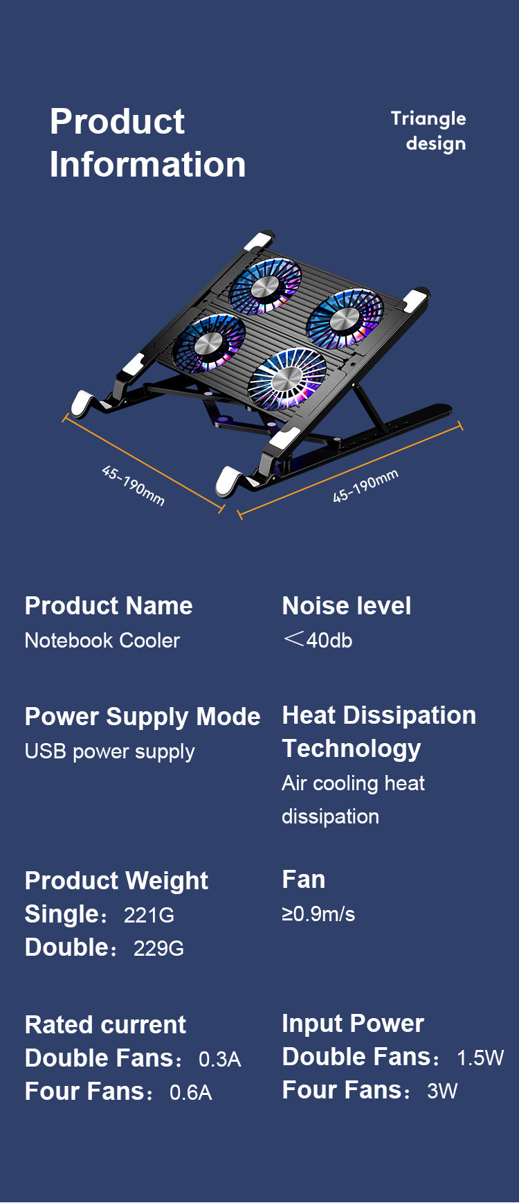 New Laptop Cooler Base Stand Foldable Laptop