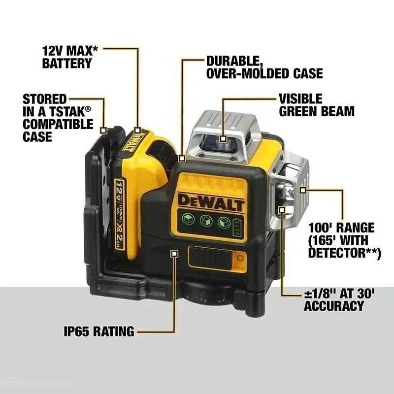 Dewalt Laser Level DW089LG 12 Lines 3 Sides*360 -12V Lithium Battery