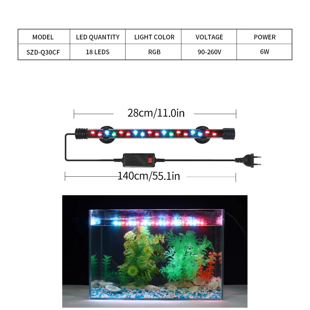 Waterproof Submersible Fish Tank Lamp