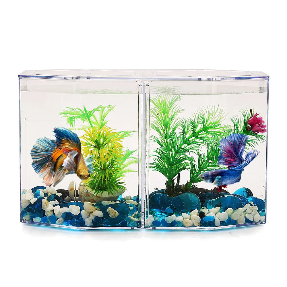 Acrylic Two Splits Guppy Fish Tank Aquarium