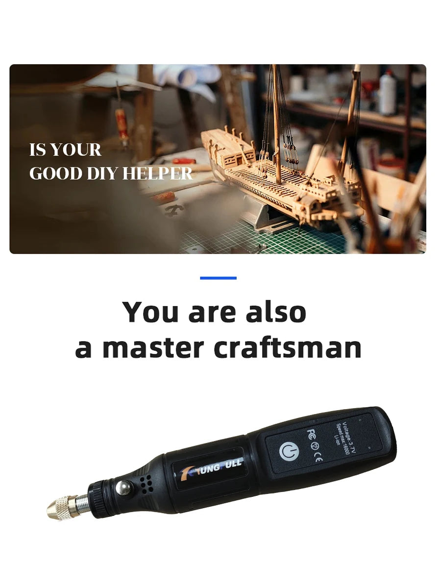 Mini Electric Drill USB Wireless Mini Handheld Drill Rotary Tool