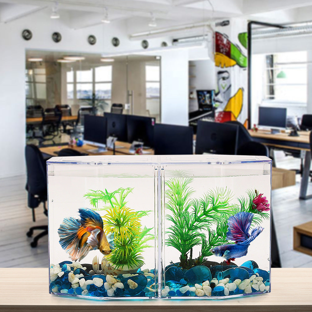 Acrylic Two Splits Guppy Fish Tank Aquarium