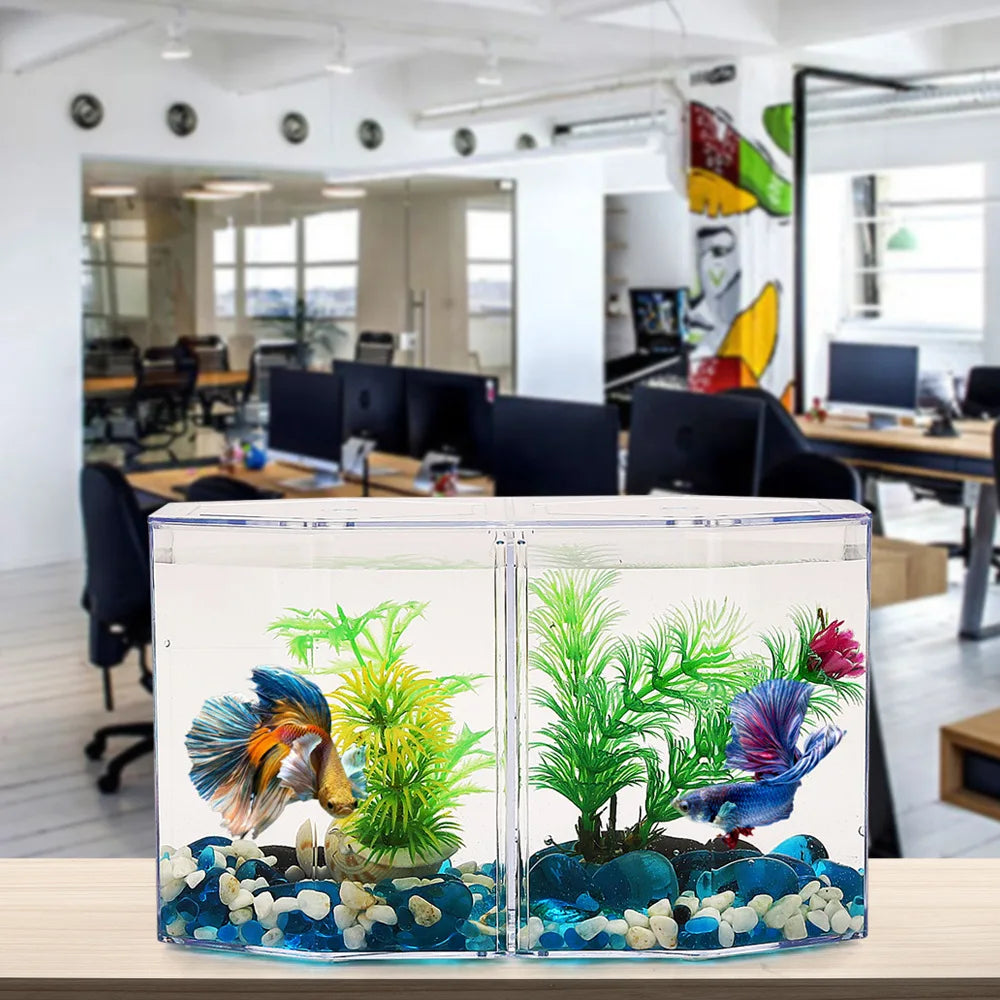 Acrylic Two Splits Guppy Fish Tank Aquarium