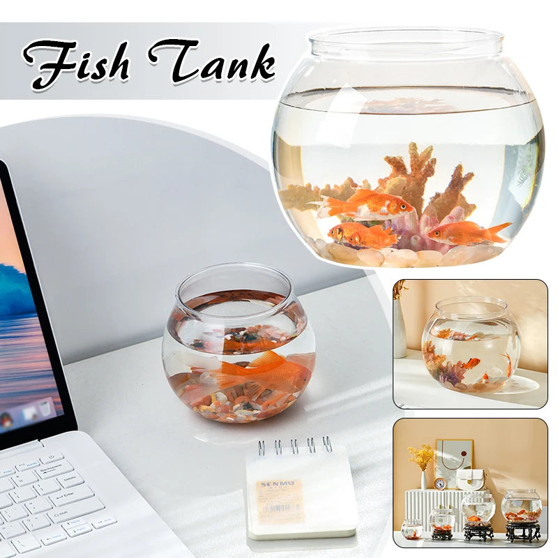 Transparent Round Ornamental Fish Tank