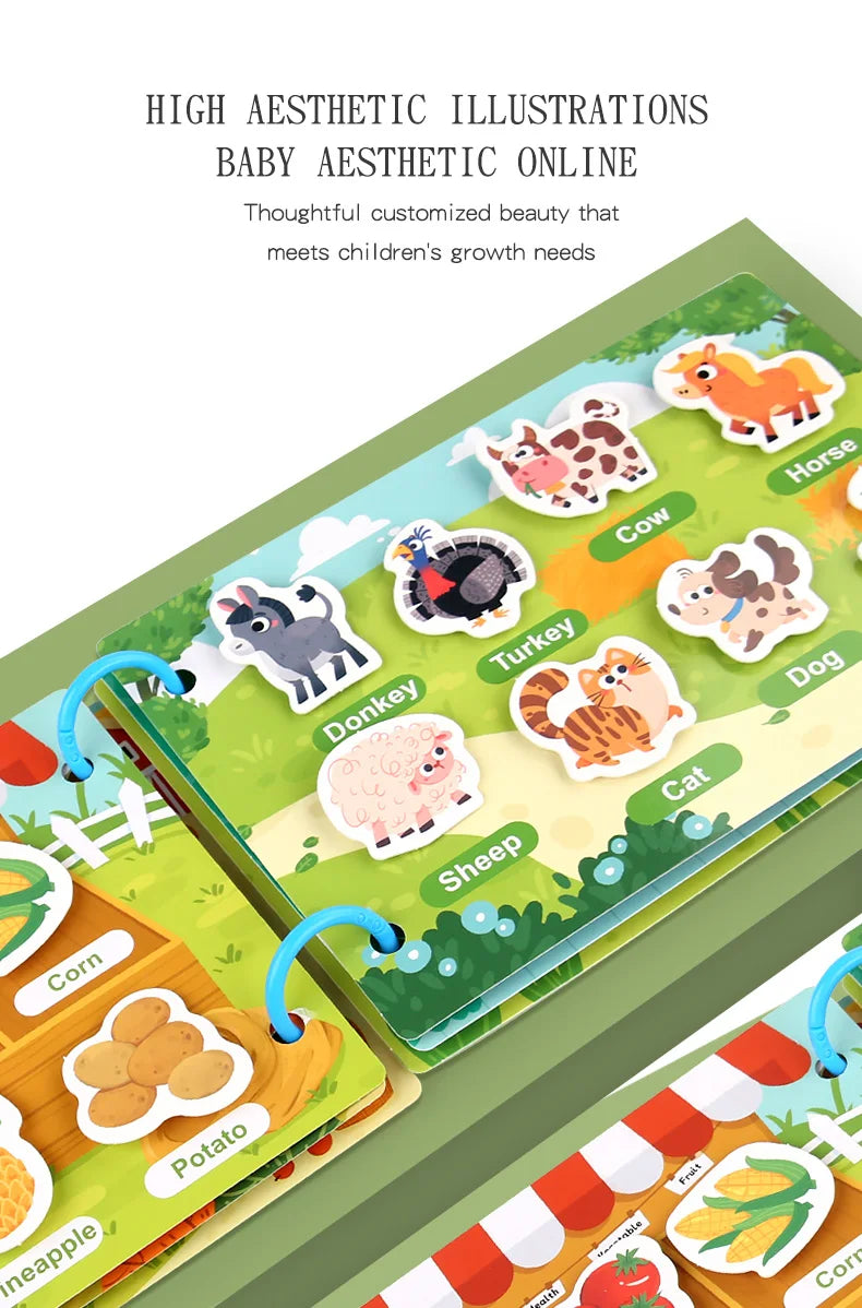 New Montessori Scene Stickers for Children DIY Hand