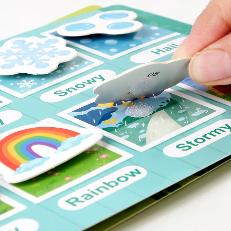 New Montessori Scene Stickers for Children DIY Hand