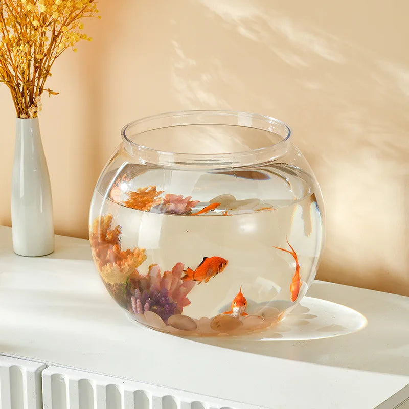 Transparent Round Ornamental Fish Tank