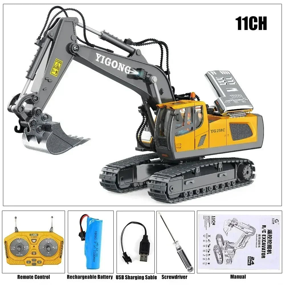 Excavator Dump Truck RC Model Car Toy 2.4G Remote Control