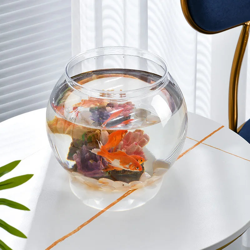 Transparent Round Ornamental Fish Tank